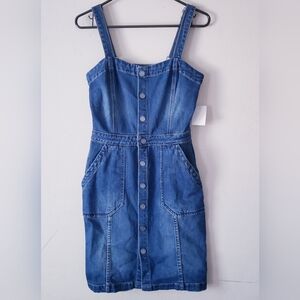 Blanknyc Womens Denim Blue Midi Button Down Dress NWT Size Small